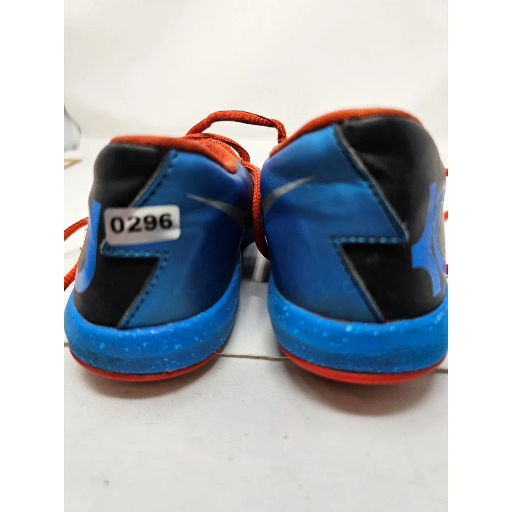 Nike KD 6 Kids Basketball Shoes Blue Black Red‎ Silver Size 13C